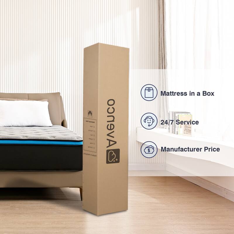 10 inch Hybrid Mattress Innerspring and Gel Memory Foam in a Box