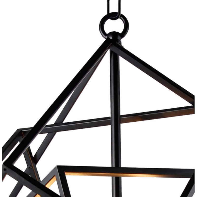 AA Warehousing 4 light Chandelier in Black finish