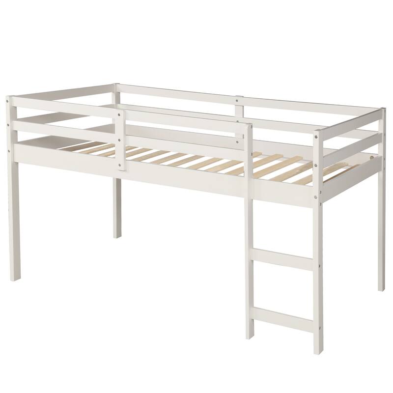 Pine Multifunctional Loft Bed with Movable Desk