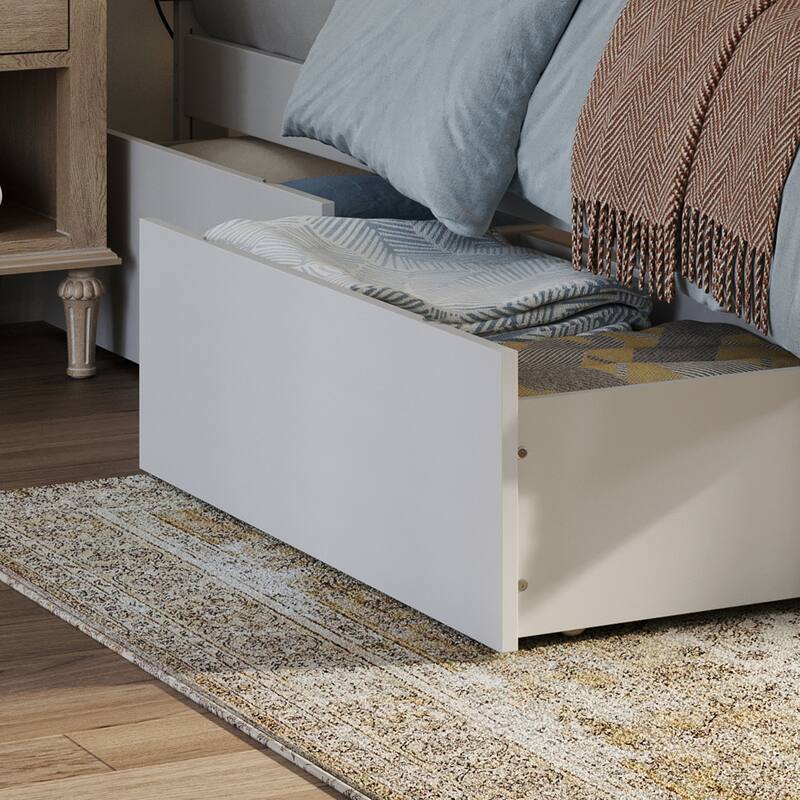 Urban Bed Drawers Twin-Full in White - White