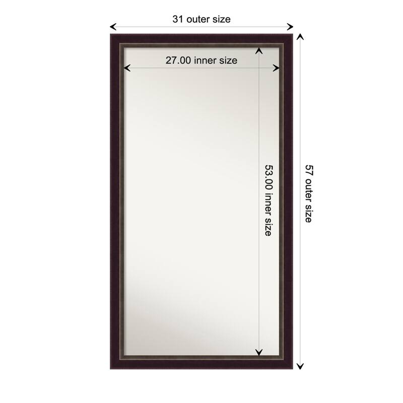 Oversized Wall Mirror Choose Your Custom Size - Signore Bronze Frame