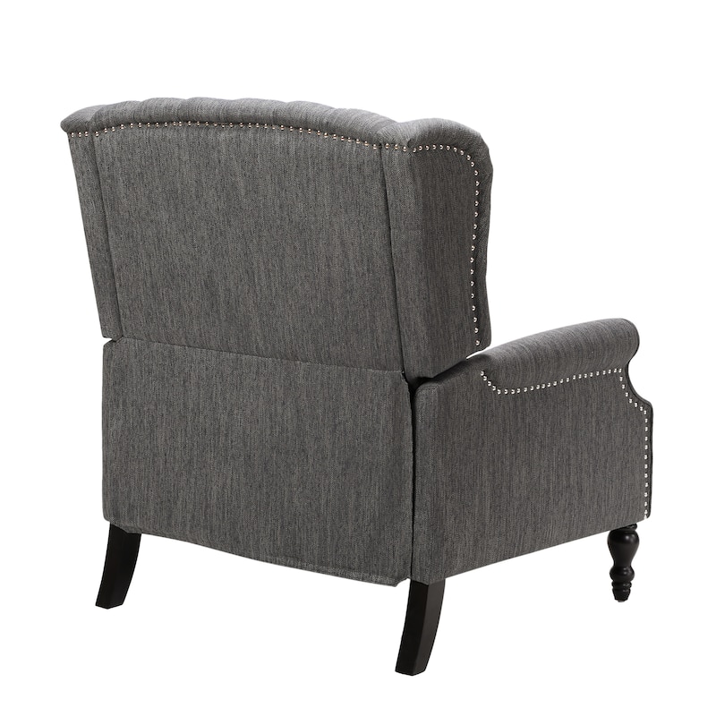 Apaloosa Oversized Tufted Wingback Fabric Push Back Recliner by Christopher Knight Home