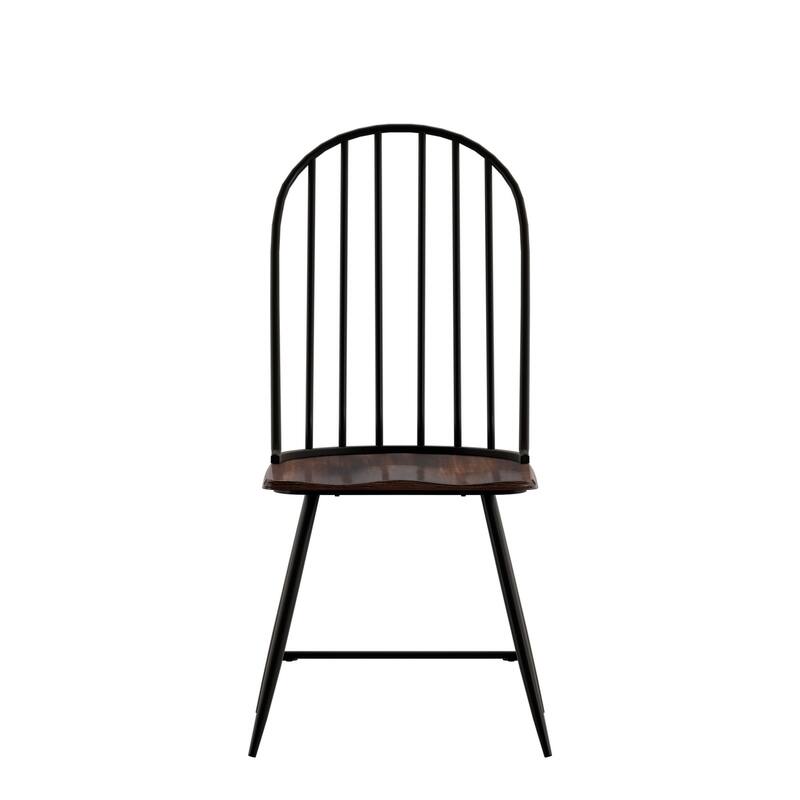 Belita Two-Tone Metal and Wood Spindle Back Dining Chairs (Set of 4) by iNSPIRE Q Modern