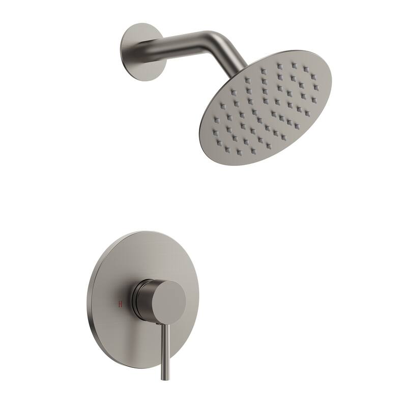 Single-Function Shower Faucet Stainless Steel Rain Shower Head with Pressure-Balanced Valve