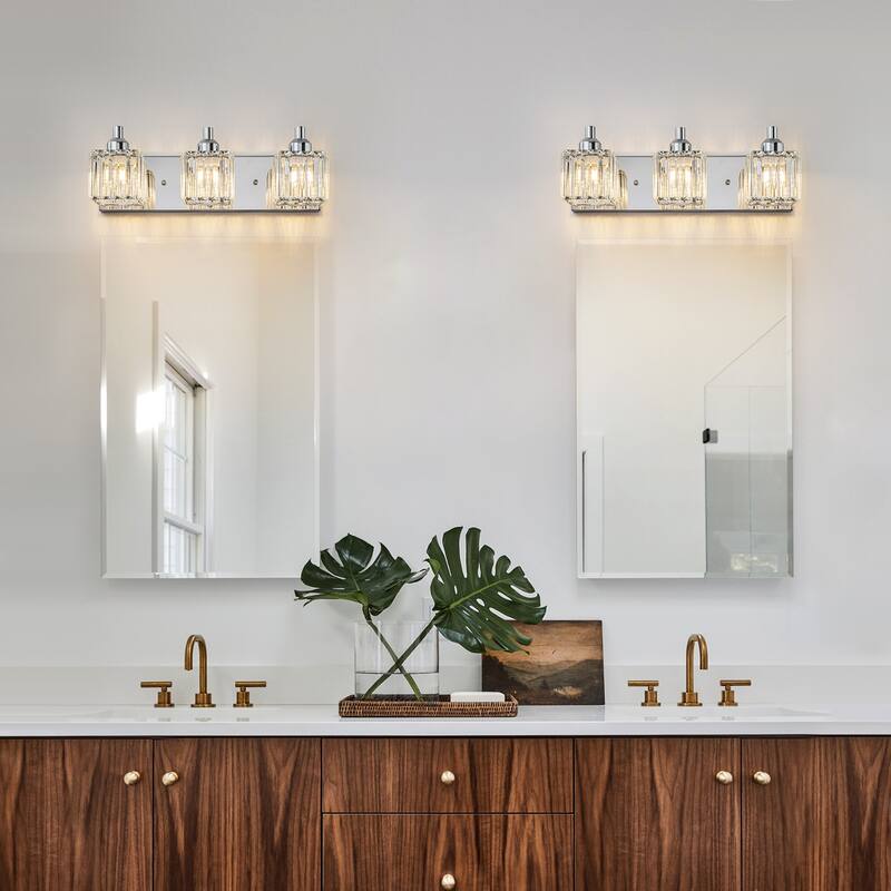 Modern 3/4/5-lights Crystal Bathroom Light Fixtures