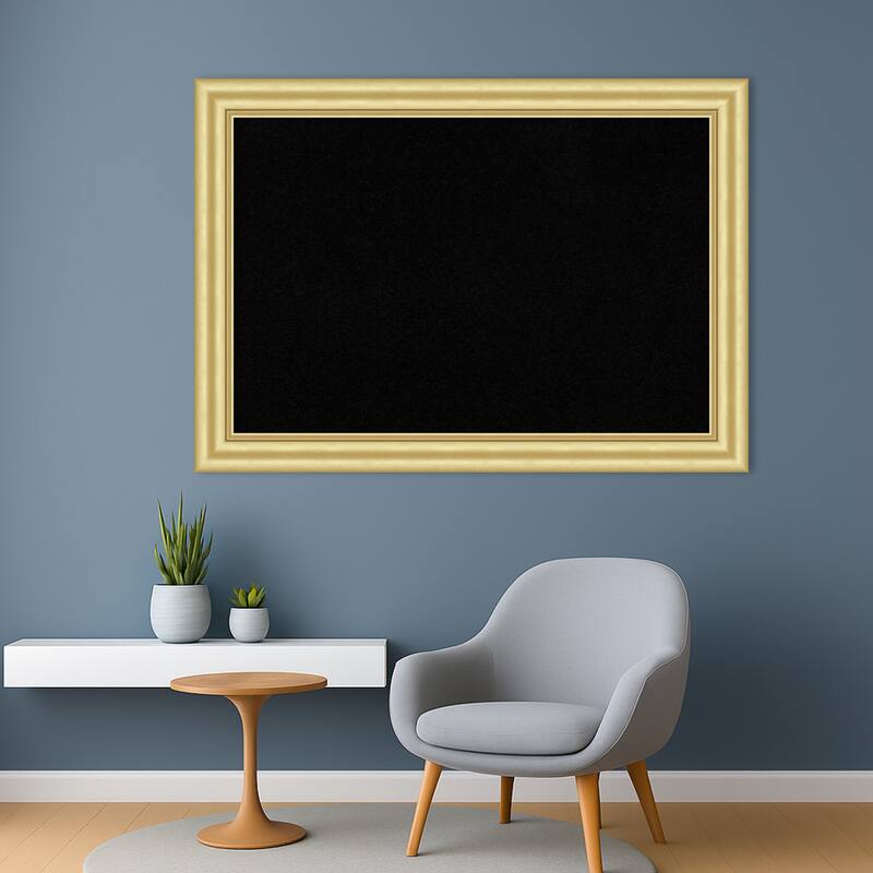 Sophia Gold Framed Cork Board - Bulletin Board, Organization Board, Pin Board