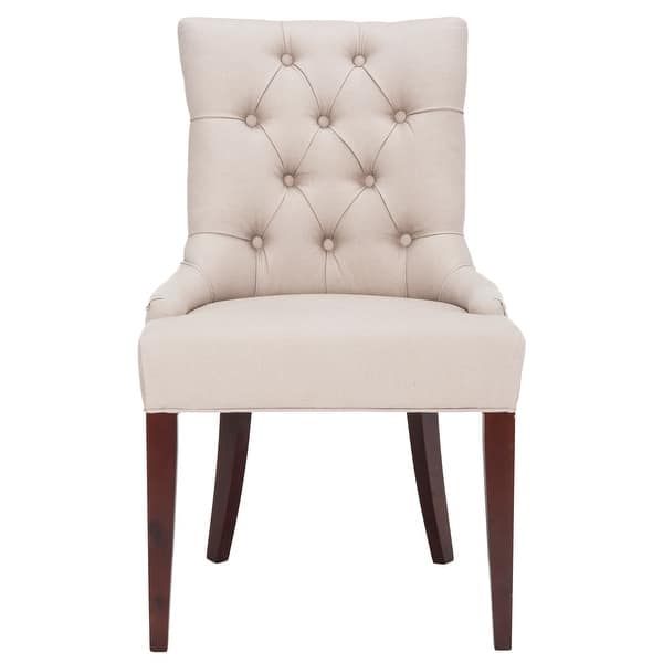 slide 1 of 8, SAFAVIEH Dining Nimes Putty Grey Dining Chair - 22"x23.8"x36.4"