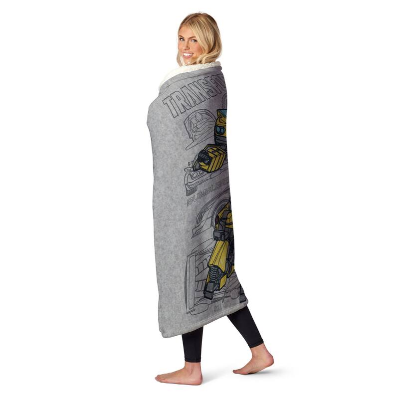 Hasbro Transformers Silk Touch Sherpa Throw Blanket