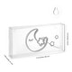 preview thumbnail 5 of 4, JONATHAN Y Moon 11.8" Contemporary Glam Acrylic Box USB Operated LED Neon Light, Pink/Yellow