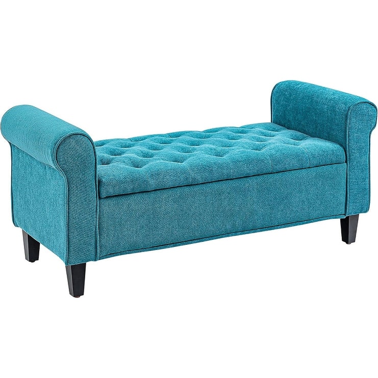 Upholstered End of Bed Bench - Blue
