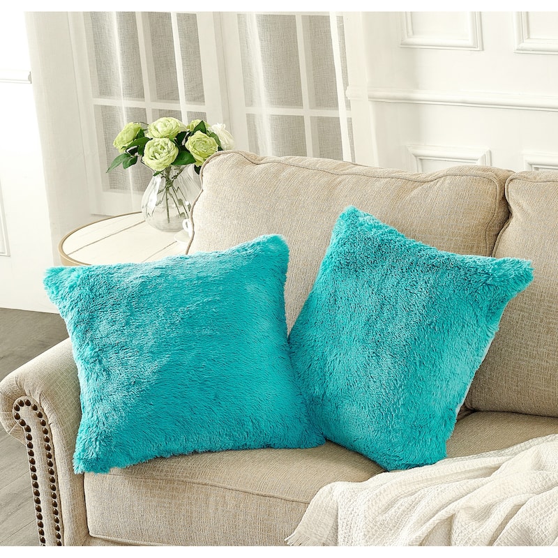 Serenta Heavy Fauxfur Pillow Shell 2 PC Set, 20''x20''