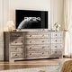 preview thumbnail 9 of 26, 12 Drawers Wood Dressers, 63" Long TV Stand Dresser for 65 Inch TV