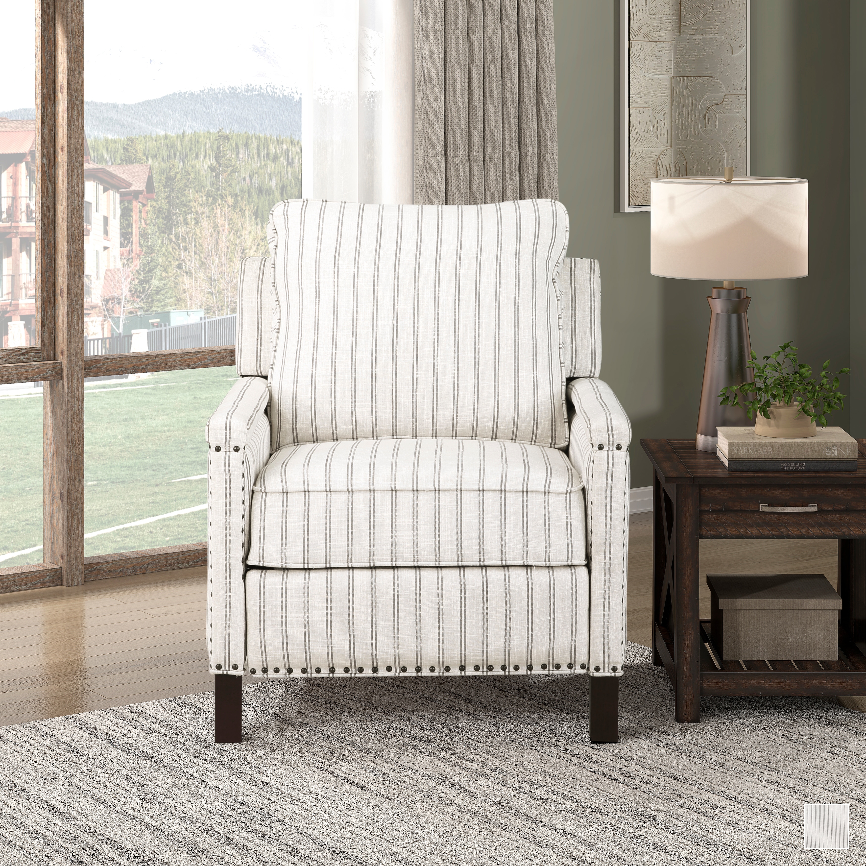 Fremont & Park Ferron Fabric Push Back Reclining Chair