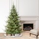 preview thumbnail 1 of 5, Puleo International 6.5 ft. Pre-Lit Hillside Spruce Artificial Tree with 300 Warm White LED Lights Green