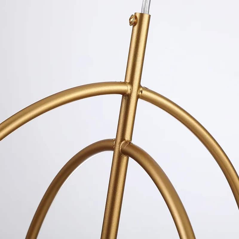 1-Light Ellipse Bronze Gold Single Pendant, Sci-fi Futuristic Design - Bronze gold