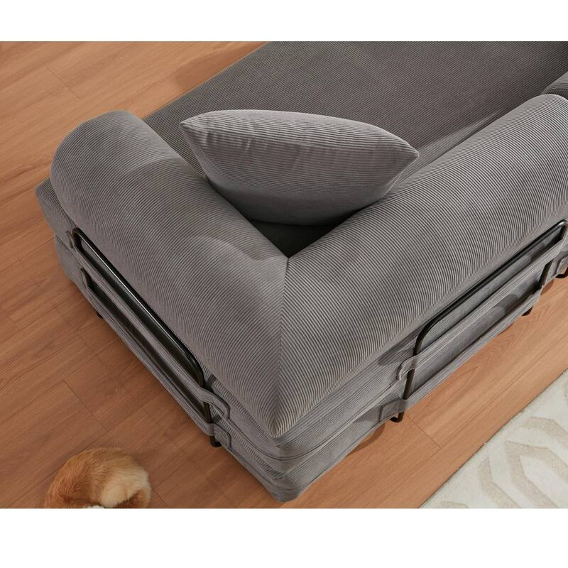 Folding Convertible Out Sleeper Sofa Bed,4-in-1 DIY Combination Convertible Sofa