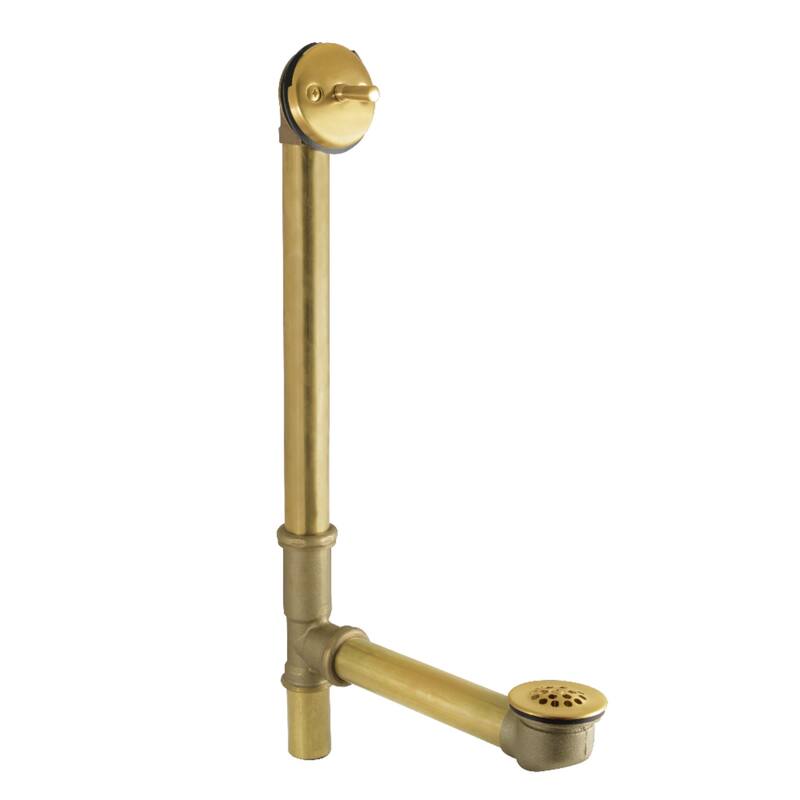 Made To Match 16" Trip Lever Waste and Overflow Drain - Brushed Brass