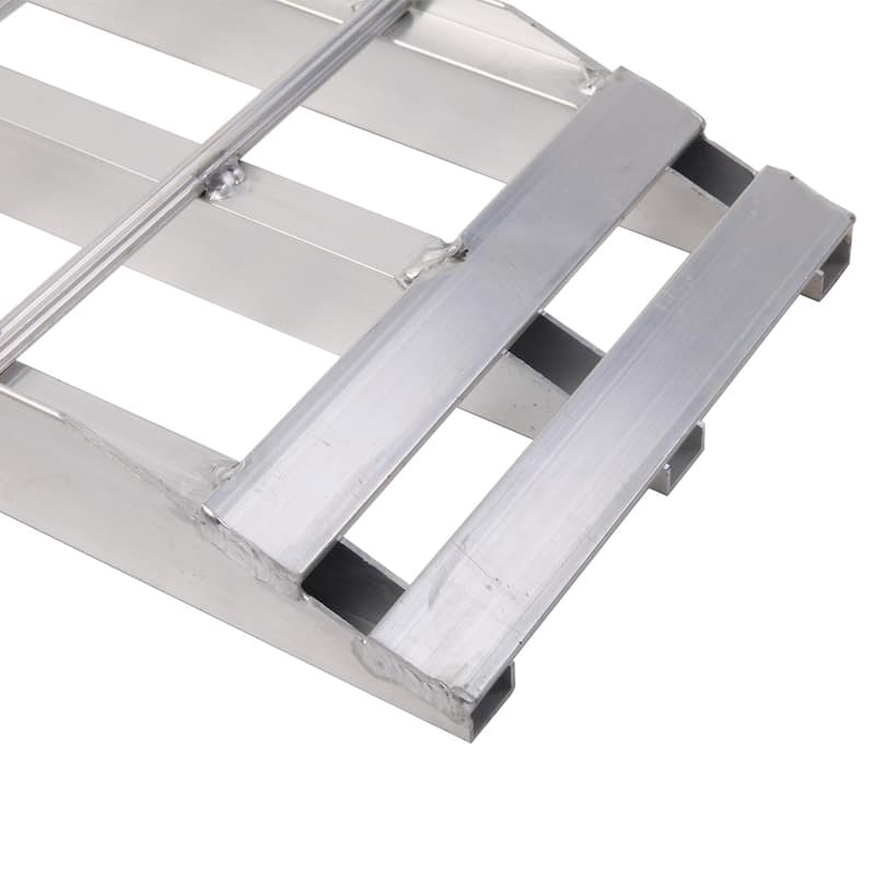 2PCS ATV Ramp for Dual Runner Shed Aluminum Ramps with Punch Plate Surface