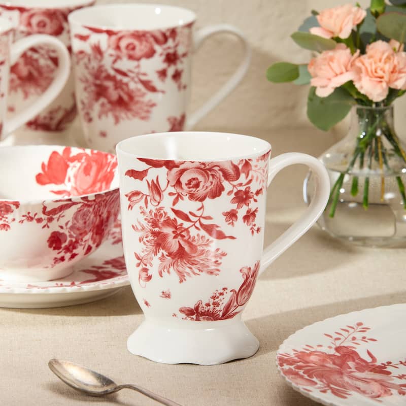 Certified International Gabrielle Rose 16 oz. Mugs, Set of 6 Assorted Designs