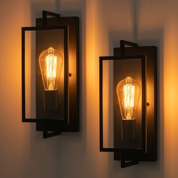 C Cattleya 1-Light Matte Black Modern Indoor Wall Sconce Wall