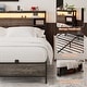 preview thumbnail 55 of 75, Bed Frame with Charging Station and RGB LED Lights, Sturdy Platform Bed with Storage Headboard,