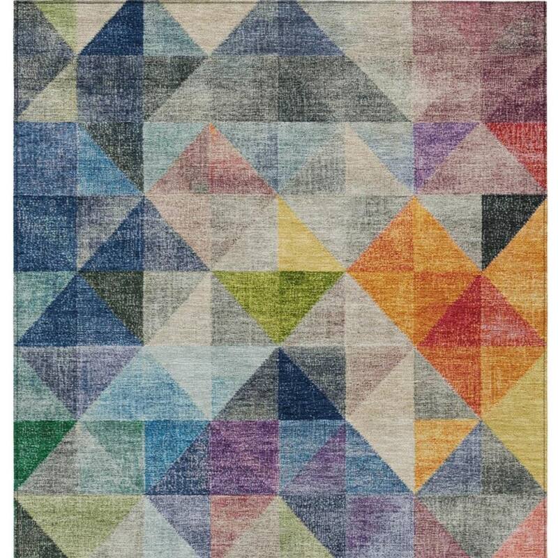 HomeRoots Geometric Transitional Rectangle Outdoor Rug
