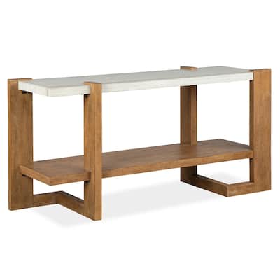 Magnussen Home Carrington Honey Wheat Rectangular Sofa Table - 57.5''W x 19''D x 28.5''H