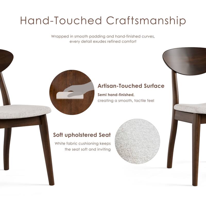 Furniture of America Abigail VII Mid-Century Modern 5-Piece Rich Walnut Solid Wood 79-inch Extendable Dining Set