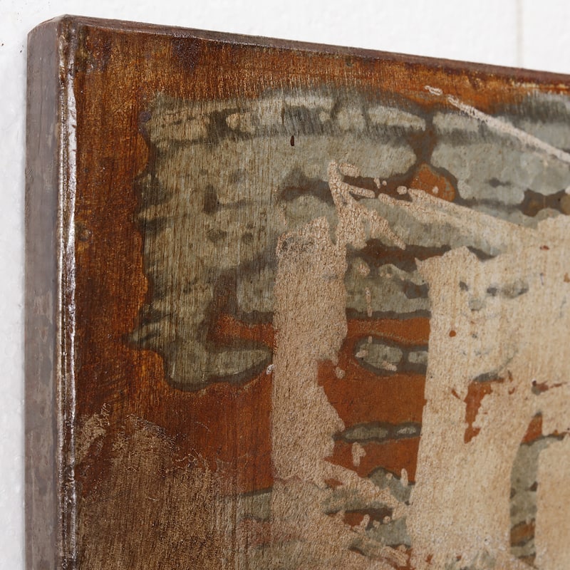 "Motorcycle 5" Mixed Media Iron Hand Painted Dimensional Wall Art