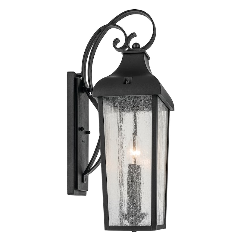Kichler Lighting Forestdale 21.5 in. 2-Light Textured Black Outdoor Wall Sconce - 21.5 in