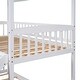 preview thumbnail 10 of 20, Multifunctional Twin Over Twin Bunk Bed with Slide and Ladder,House Bed with Roof