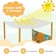 preview thumbnail 6 of 9, Kids Sandbox with Sand Wall w/ Removable Canopy for Kids - 47" x 42" x 49"
