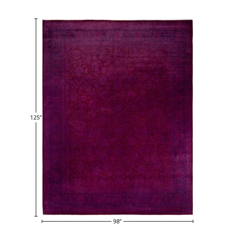 Fine Vibrance, One-of-a-Kind Hand-Knotted Area Rug - Red, 8' 2" x 10' 5" - 8' 2" x 10' 5"