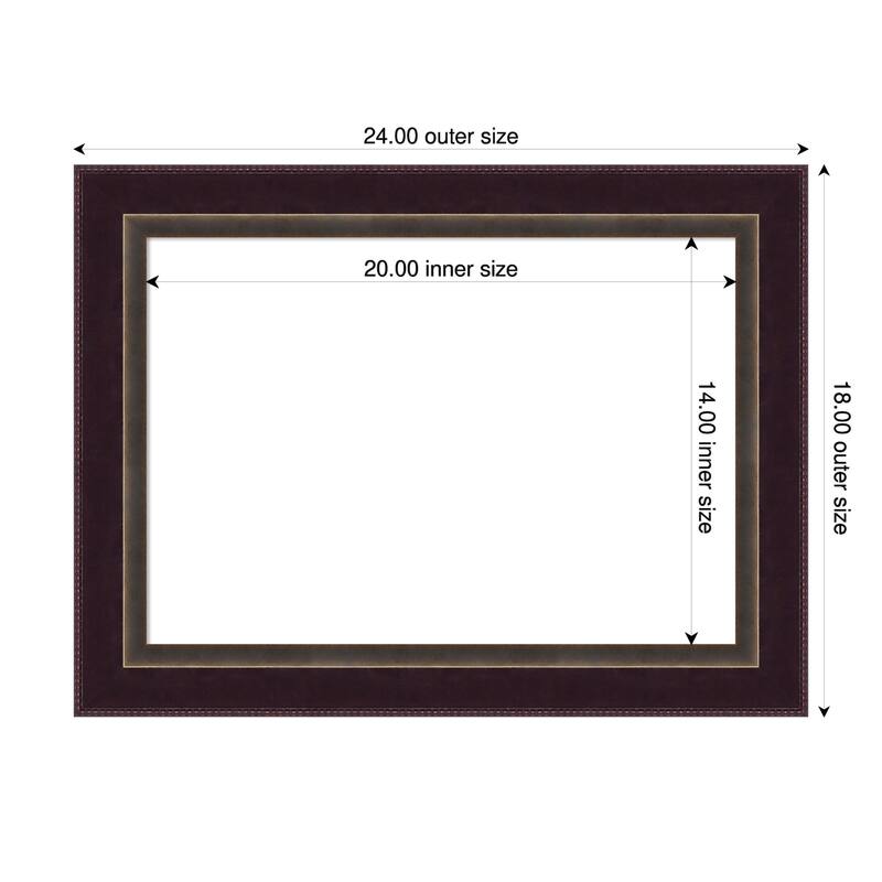 Amanti Art Signore Bronze Framed Dry Erase Magnetic Board - 24 x 18 in