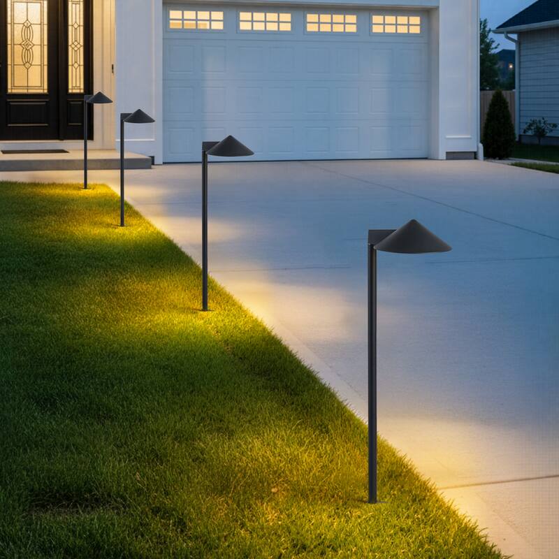 C Cattleya Low-Voltage Matte Black Aluminum 3000K LED Outdoor Path Light