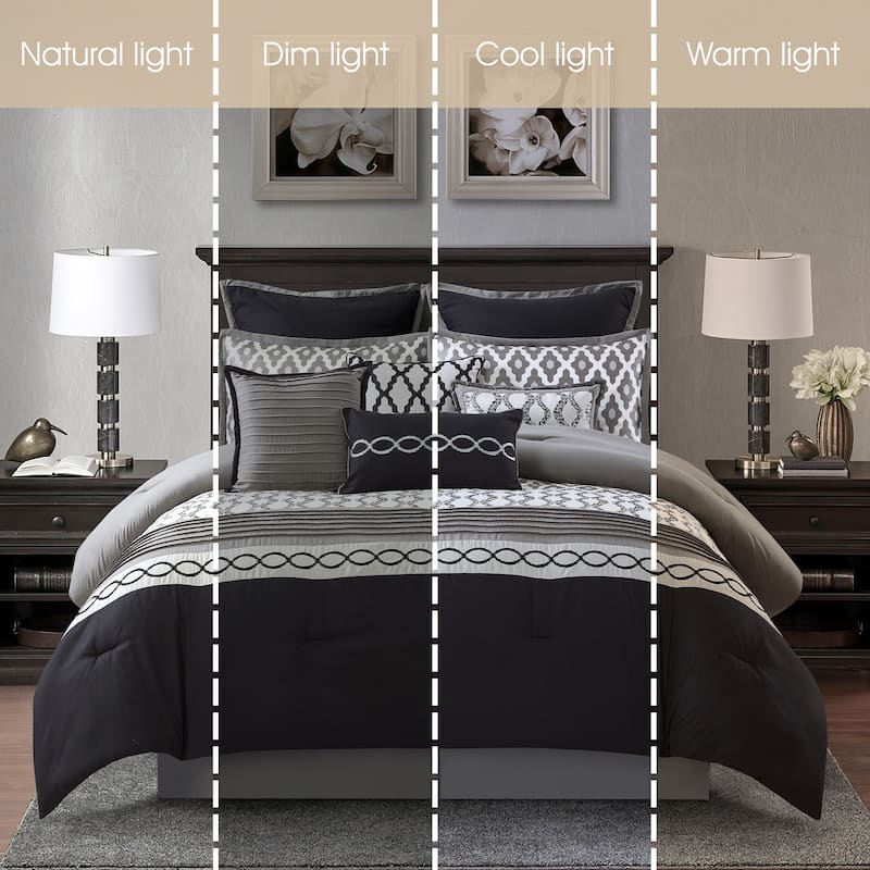 Nanshing Calvin Luxury10-Piece Geometric Comforter Set