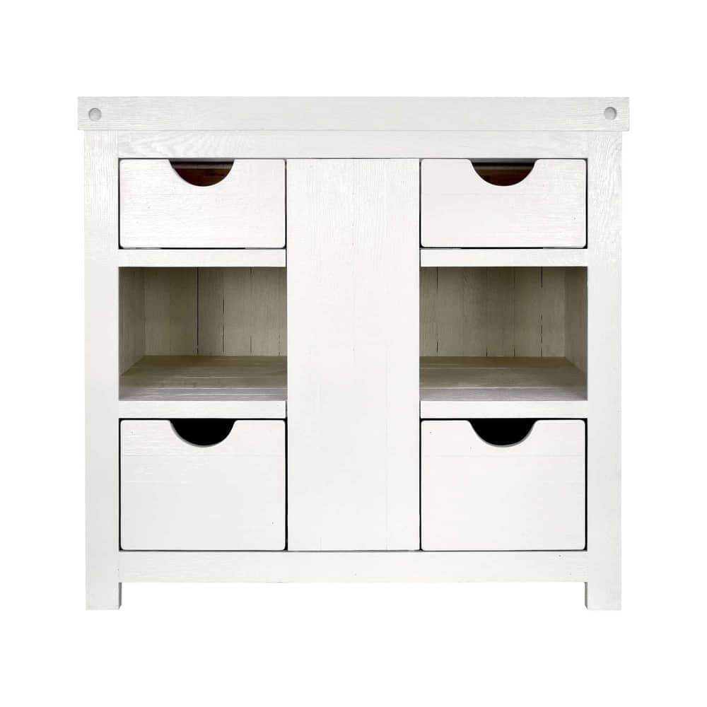 Vintner's Freestanding Reclaimed Oak Bathroom Vanity (Base Only)