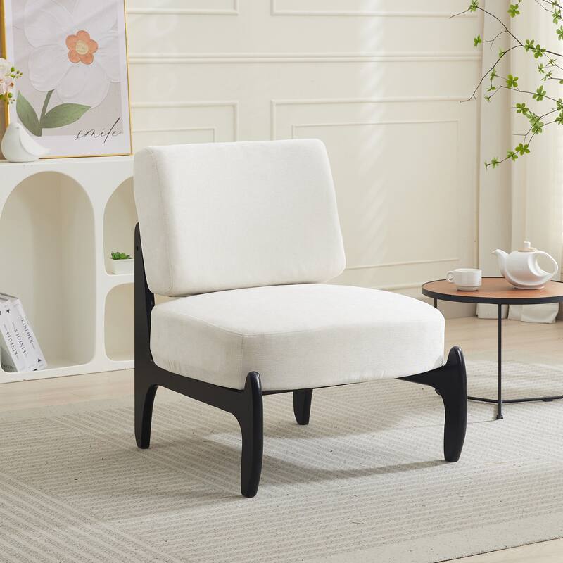 Modern Teddy Slipper Chair Armless Lounge Sofa