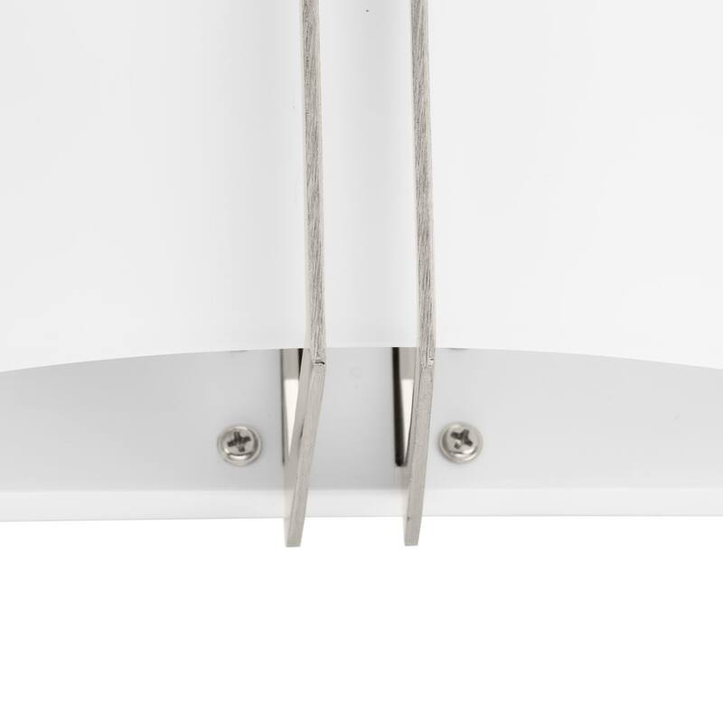 Modern Glass Sconce Two-Light Brushed Nickel Wall Sconce - 12 in x 4 in x 7.5 in