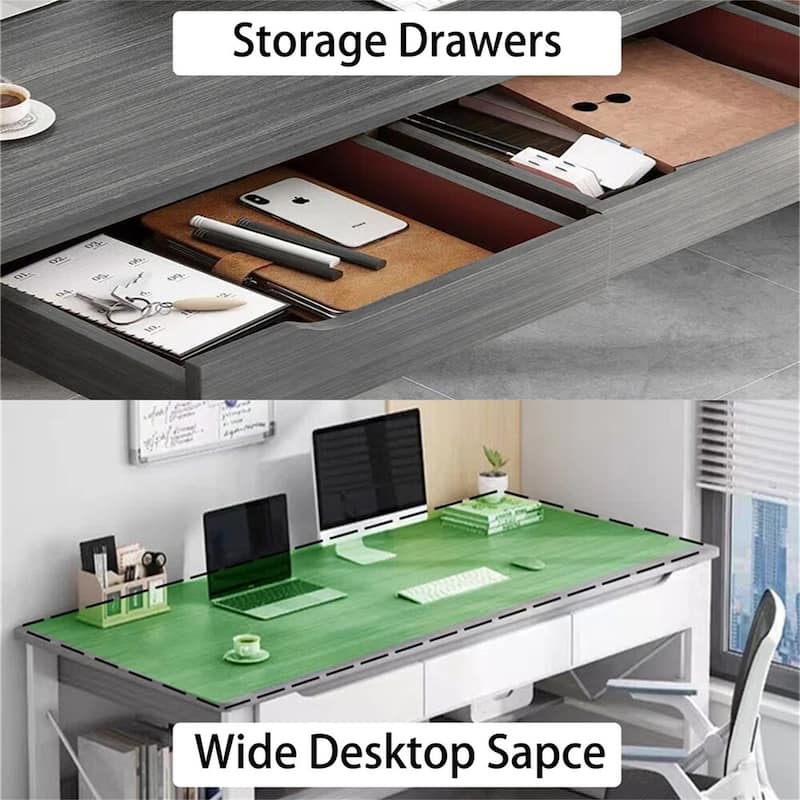 Modern Rectangle Premium Multi-Functional Computer Desk