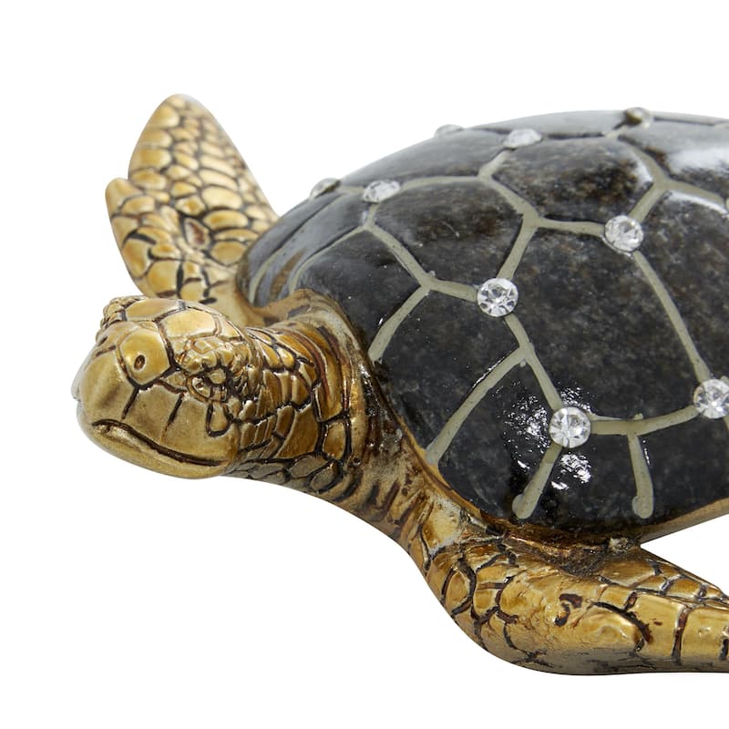Polystone Turtle Decorative Sculpture - Set of 3 Brown - Roche River Decor