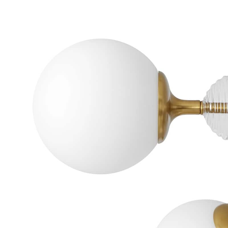 Modern Glam 9-Light Frosted Glass Sputnik Chandelier - 30.3in