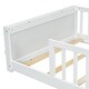 preview thumbnail 21 of 31, Twin Size Floor Platform Bed with Built-in Book Storage Rack