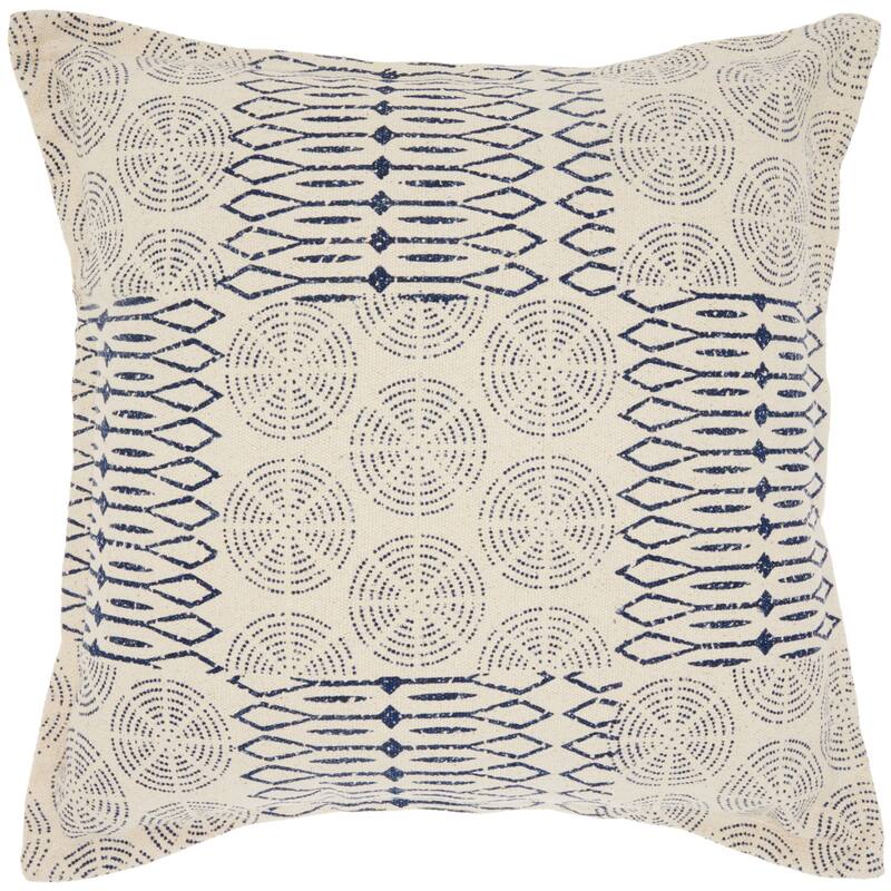Mina Victory Lifestyle Geometric Throw Pillow - Indigo - 20" x 20"