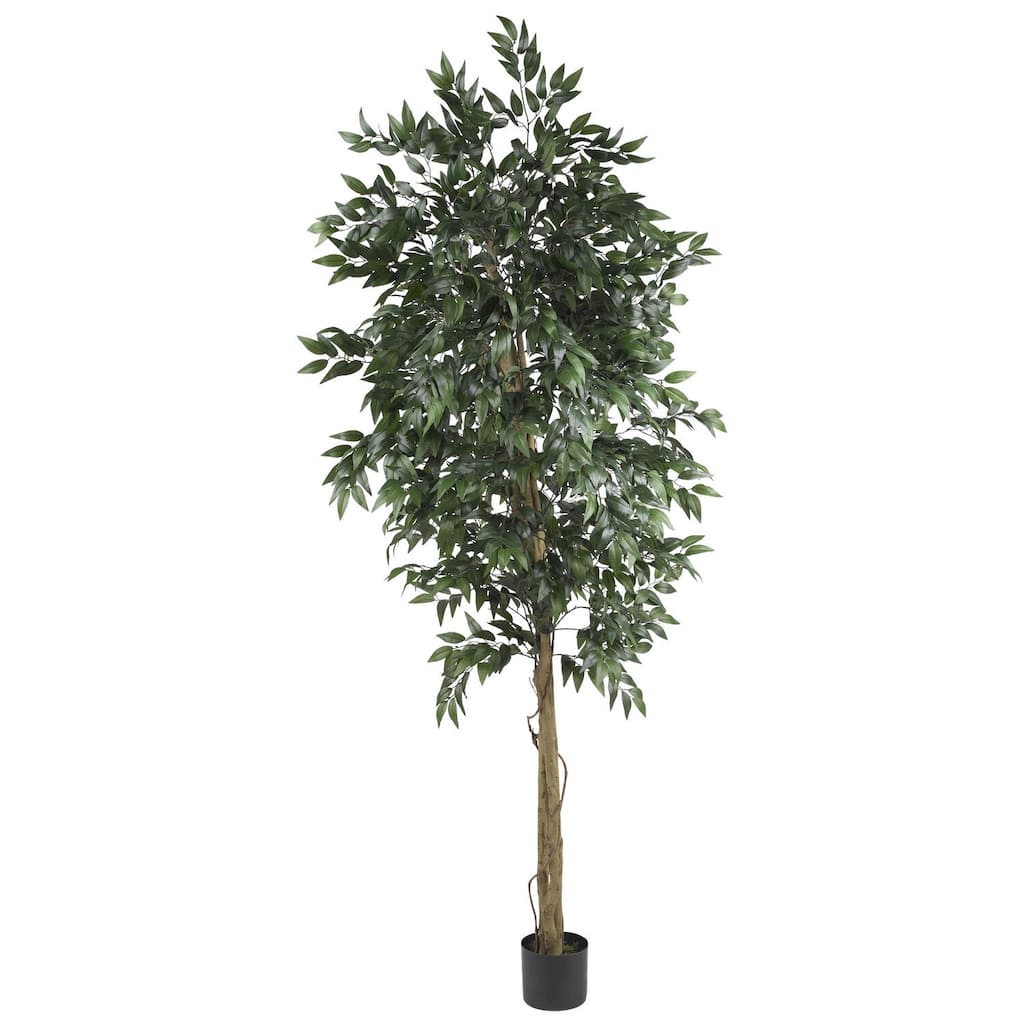 6Ft Artificial Smilax Tree - Gothic Glamour Greenery, Home Office Decor, Realistic Faux Tree, Easy Setup - 6ft.