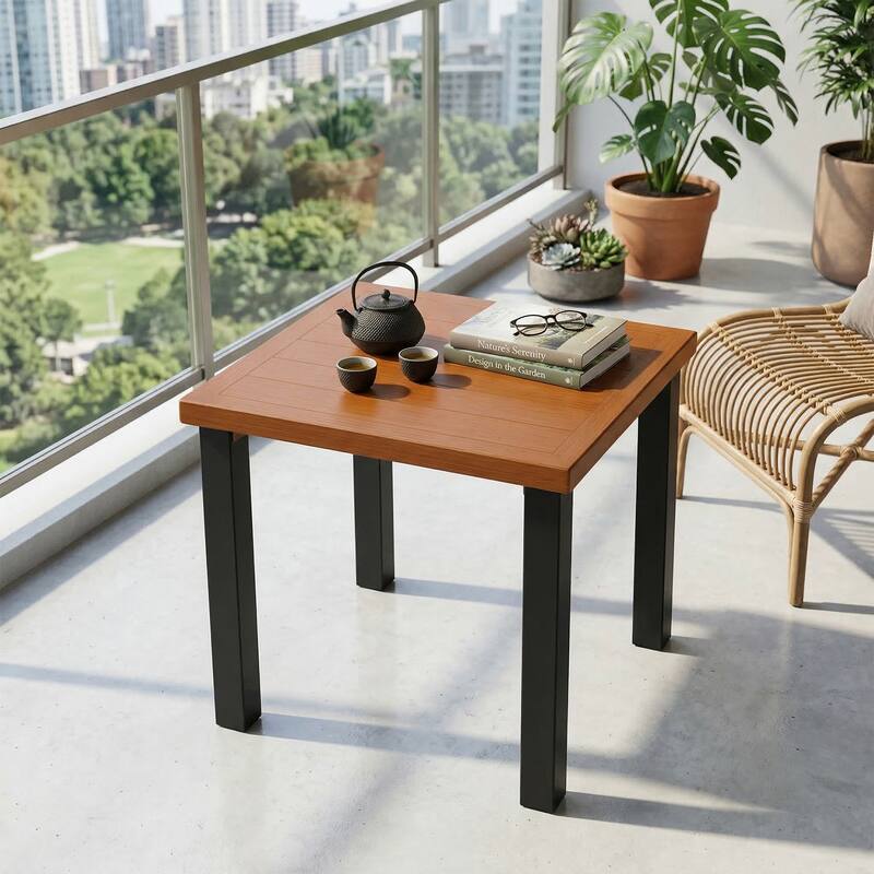 Square Outdoor Side Table - 17.3'' H X 17.7'' D X 17.7'' W