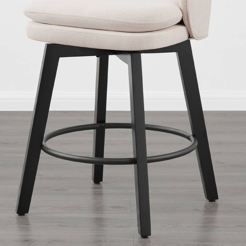 Spruce & Spring Kaylee Modern Swivel Counter Height Bar Stools with Arm