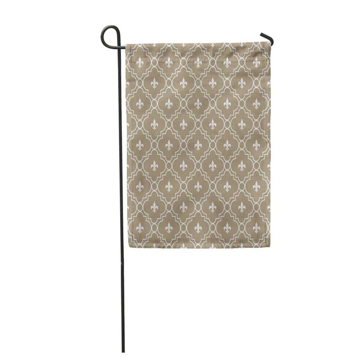 Shop Abstract White And Brown Fleur De Lis Pattern That Garden