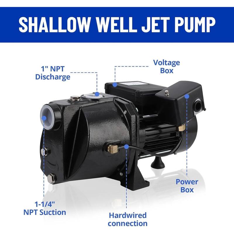 2HP Self-Priming Inground Pool Pump 8896GPH High Flow with Strainer Basket