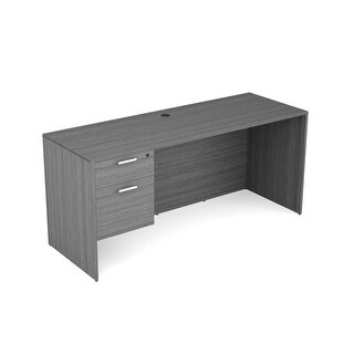 I5 Kai 30X71 Executive Home Office Desk w/ Single Suspended Drawer (Samoa Gray)